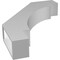Ekena Millwork 4-in. W x 20-in. D x 26-in. H Merced Architectural Grade PVC Knee Brace BRCP04X20X26MRC - alternate 2